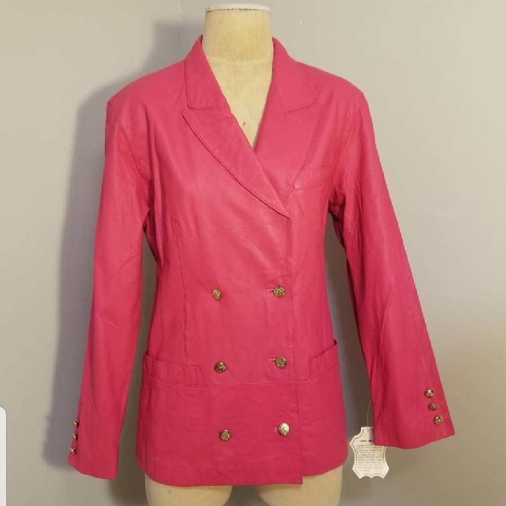 Women's Pink Double-Breasted Jacket